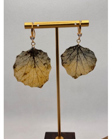 EDICICIÓN LIMITAD pendientes artesanos de hoja natural