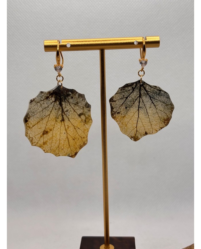 EDICICIÓN LIMITAD pendientes artesanos de hoja natural