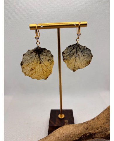 EDICICIÓN LIMITAD pendientes artesanos de hoja natural