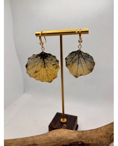 EDICICIÓN LIMITAD pendientes artesanos de hoja natural