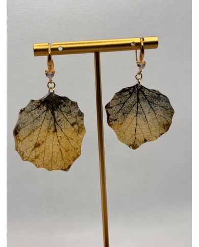 EDICICIÓN LIMITAD pendientes artesanos de hoja natural