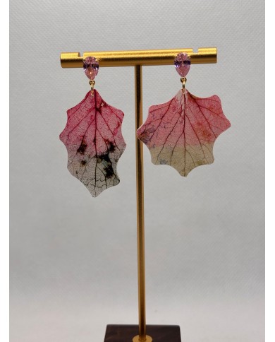 EDICIÓN LIMITADA "TODO AMOR" pendientes artesanoss de hoja natural