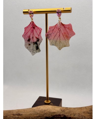 EDICIÓN LIMITADA "TODO AMOR" pendientes artesanoss de hoja natural