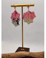 EDICIÓN LIMITADA "TODO AMOR" pendientes artesanoss de hoja natural