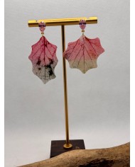 EDICIÓN LIMITADA "TODO AMOR" pendientes artesanoss de hoja natural