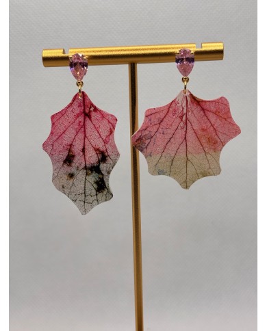 EDICIÓN LIMITADA "TODO AMOR" pendientes artesanoss de hoja natural