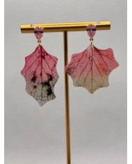 EDICIÓN LIMITADA "TODO AMOR" pendientes artesanoss de hoja natural