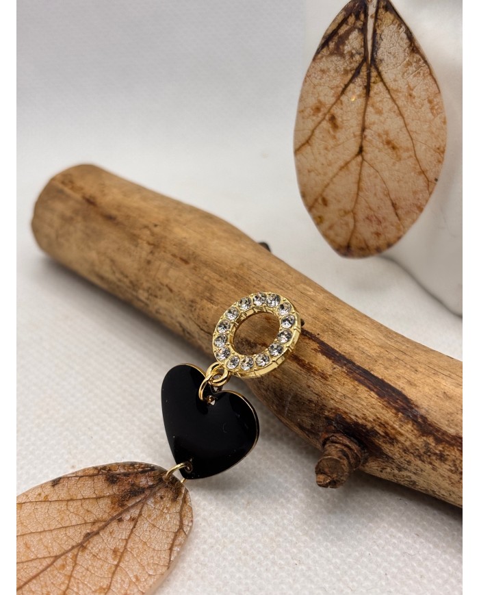 EDICIÓN LIMITADA "TODO AMOR" pendientes de hoja natural artesanos