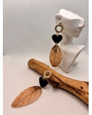 EDICIÓN LIMITADA "TODO AMOR" pendientes de hoja natural artesanos