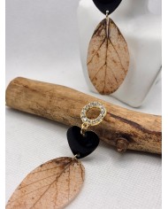 EDICIÓN LIMITADA "TODO AMOR" pendientes de hoja natural artesanos