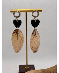 EDICIÓN LIMITADA "TODO AMOR" pendientes de hoja natural artesanos