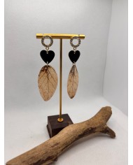 EDICIÓN LIMITADA "TODO AMOR" pendientes de hoja natural artesanos