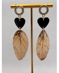 EDICIÓN LIMITADA "TODO AMOR" pendientes de hoja natural artesanos