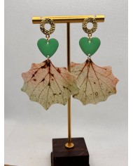 EDICIÓN LIMITADA "TODO AMOR" pendientes artesanos de hoja natural