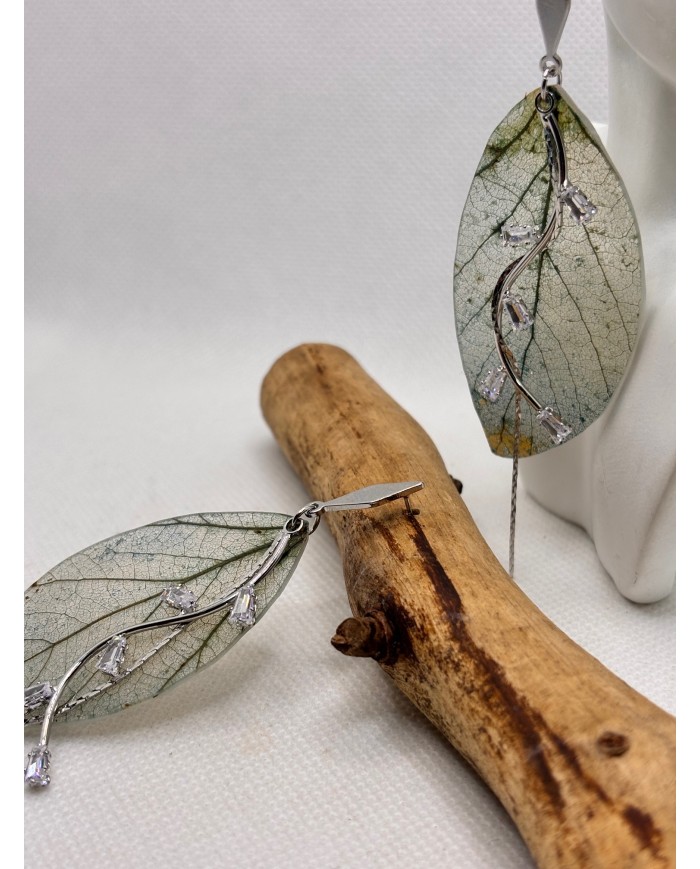 EDICIÓN LIMITADA pendientes artesanos de hoja natural