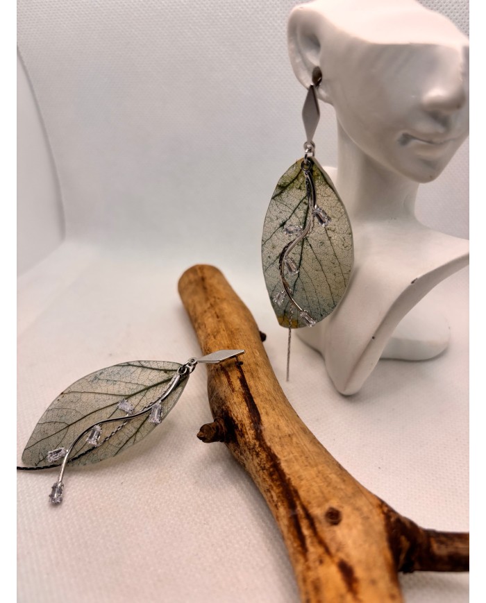 EDICIÓN LIMITADA pendientes artesanos de hoja natural