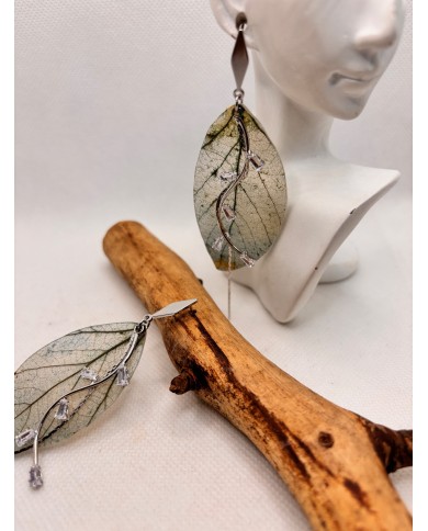 EDICIÓN LIMITADA pendientes artesanos de hoja natural