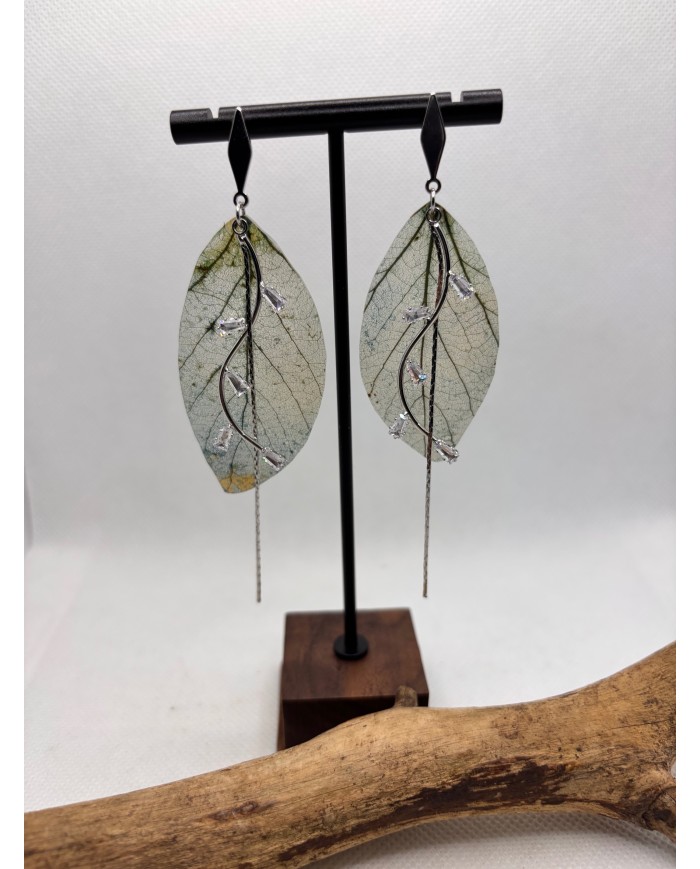EDICIÓN LIMITADA pendientes artesanos de hoja natural