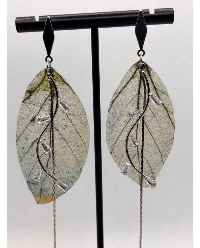 EDICIÓN LIMITADA pendientes artesanos de hoja natural