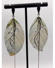 EDICIÓN LIMITADA pendientes artesanos de hoja natural