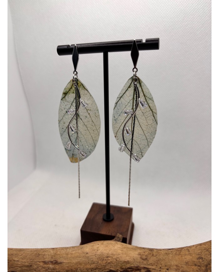 EDICIÓN LIMITADA pendientes artesanos de hoja natural
