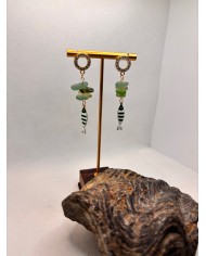 PENDIENTES DE CRISTAL MARINO artesanos