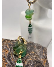 PENDIENTES DE CRISTAL MARINO artesanos