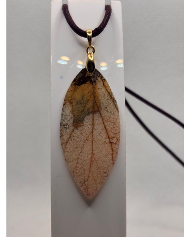 COLLAR ARTESANO DE HOJA NATURAL