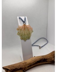 COLLAR ARTESANO DE HOJA NATURAL ESUQUELETIZAD1