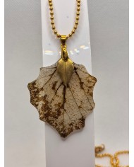COLLAR ARTESANO DE HOJA NATURAL EDICION LIMITADA