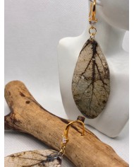 EDICIÓN LIMITADA pendientes artesanos de hoja natural