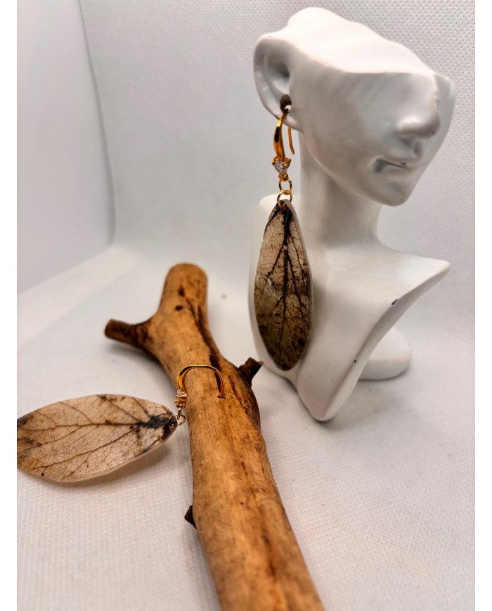 EDICIÓN LIMITADA pendientes artesanos de hoja natural