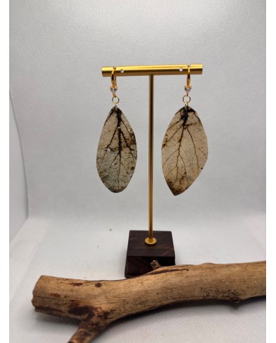 EDICIÓN LIMITADA pendientes artesanos de hoja natural