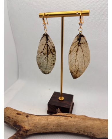 EDICIÓN LIMITADA pendientes artesanos de hoja natural