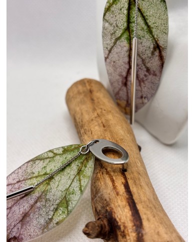 EDICIÓN LIMITADA pendientes artesanos de hoja natural