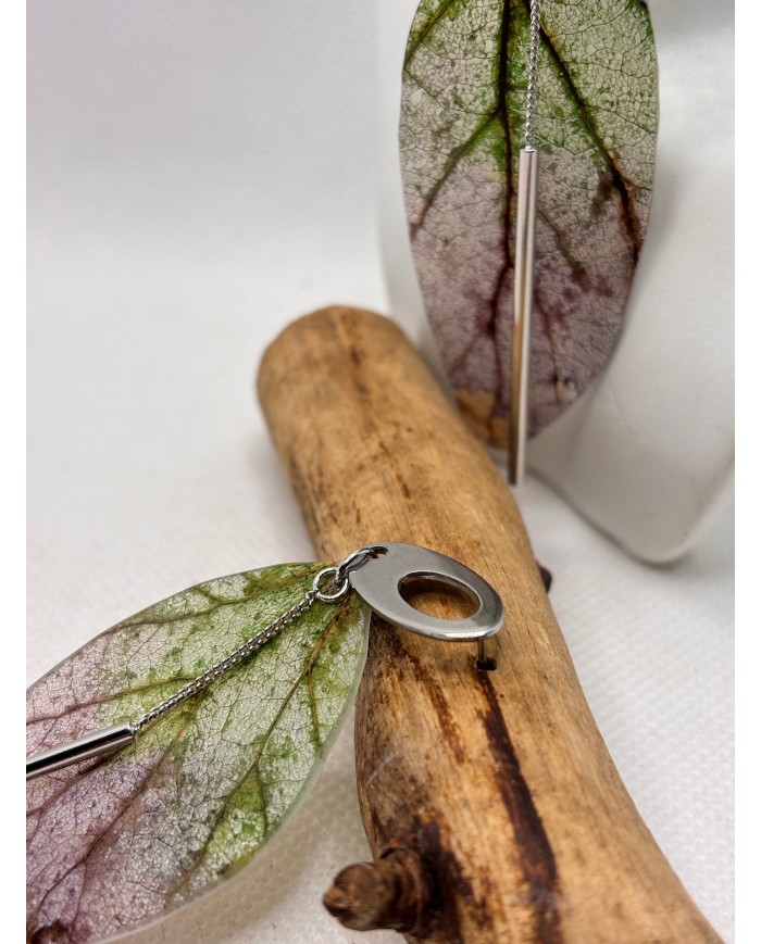 EDICIÓN LIMITADA pendientes artesanos de hoja natural
