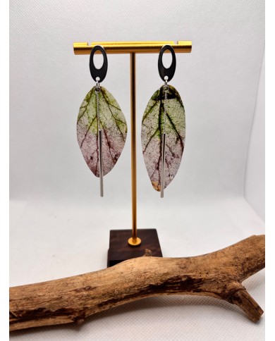 EDICIÓN LIMITADA pendientes artesanos de hoja natural