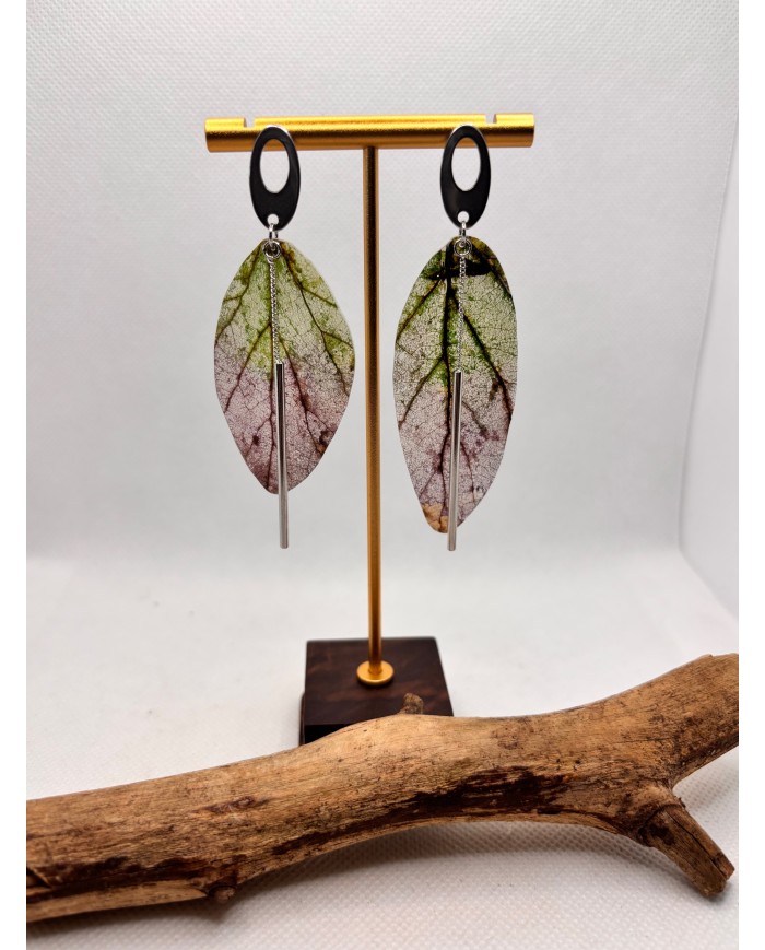 EDICIÓN LIMITADA pendientes artesanos de hoja natural