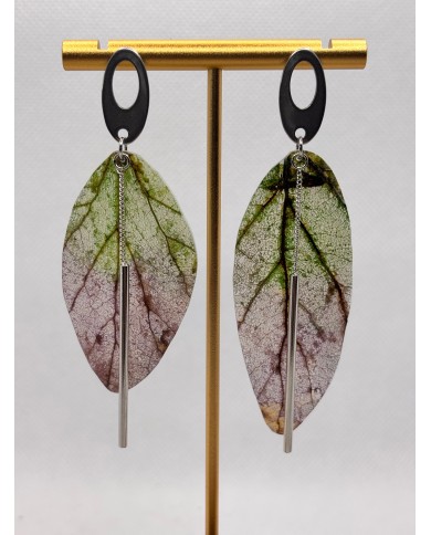 EDICIÓN LIMITADA pendientes artesanos de hoja natural