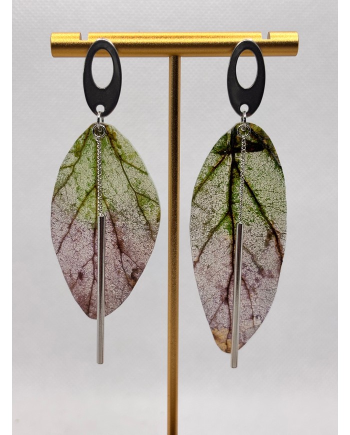 EDICIÓN LIMITADA pendientes artesanos de hoja natural