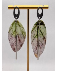 EDICIÓN LIMITADA pendientes artesanos de hoja natural
