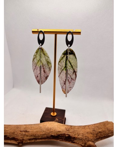 EDICIÓN LIMITADA pendientes artesanos de hoja natural