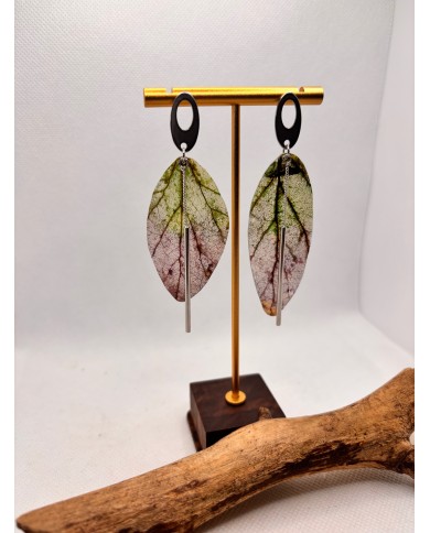 EDICIÓN LIMITADA pendientes artesanos de hoja natural
