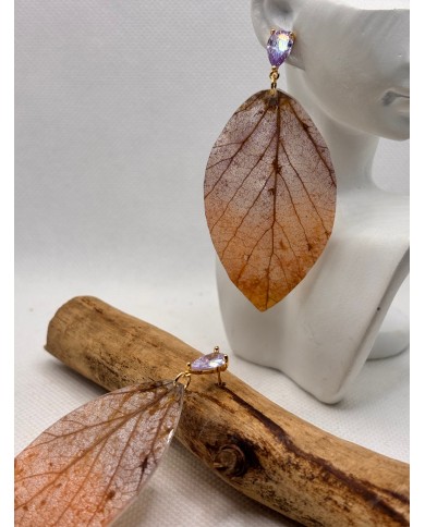 EDICIÓN LIMITADA pendientes artesanos de hoja natural