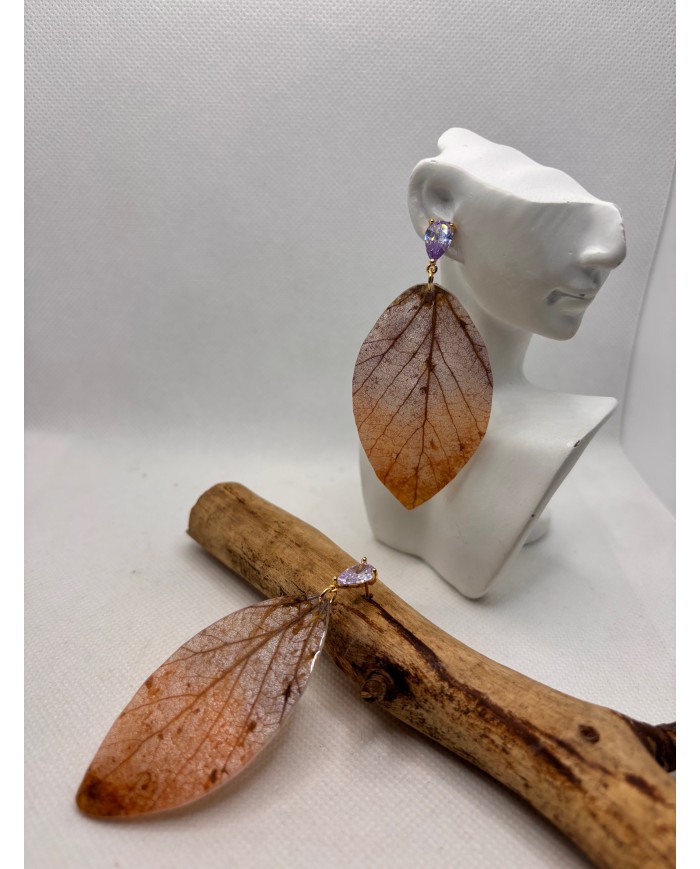 EDICIÓN LIMITADA pendientes artesanos de hoja natural
