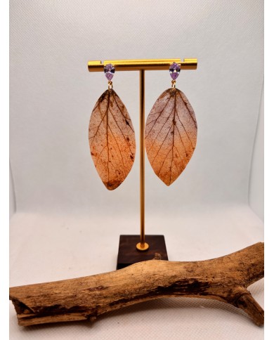 EDICIÓN LIMITADA pendientes artesanos de hoja natural