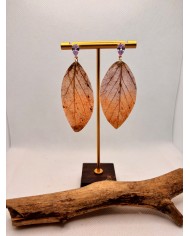 EDICIÓN LIMITADA pendientes artesanos de hoja natural