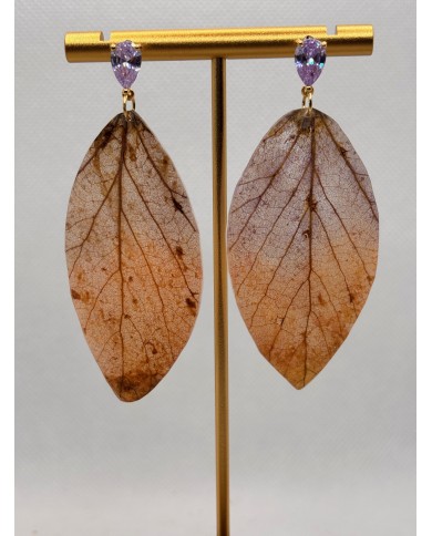 EDICIÓN LIMITADA pendientes artesanos de hoja natural