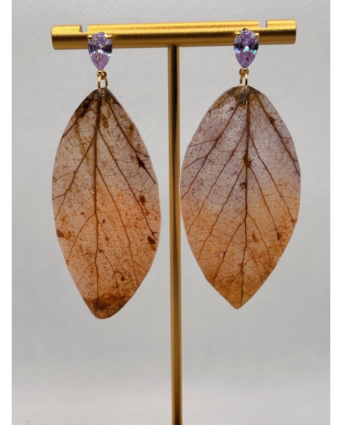 EDICIÓN LIMITADA pendientes artesanos de hoja natural