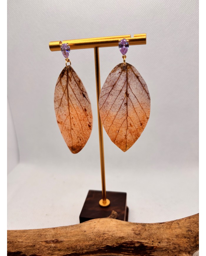 EDICIÓN LIMITADA pendientes artesanos de hoja natural